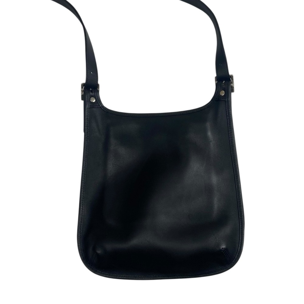 Vintage Coach Legacy Saddle Bag Black Slim Flap 9131 - Picture 5 of 15